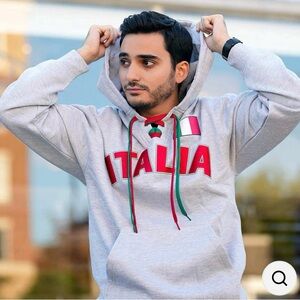 Gray Italia Varsity Hoodie